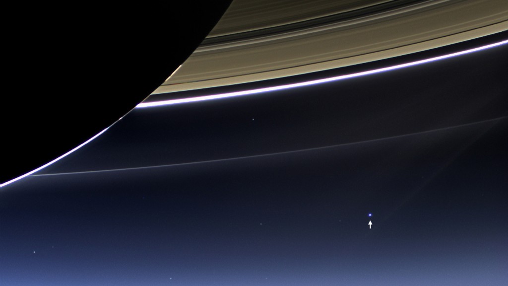 Earth Moon and Saturn