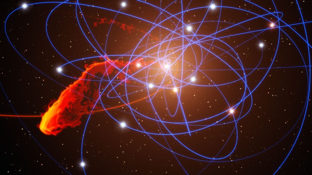 Supermassive Black Hole Rips Apart Gas Cloud