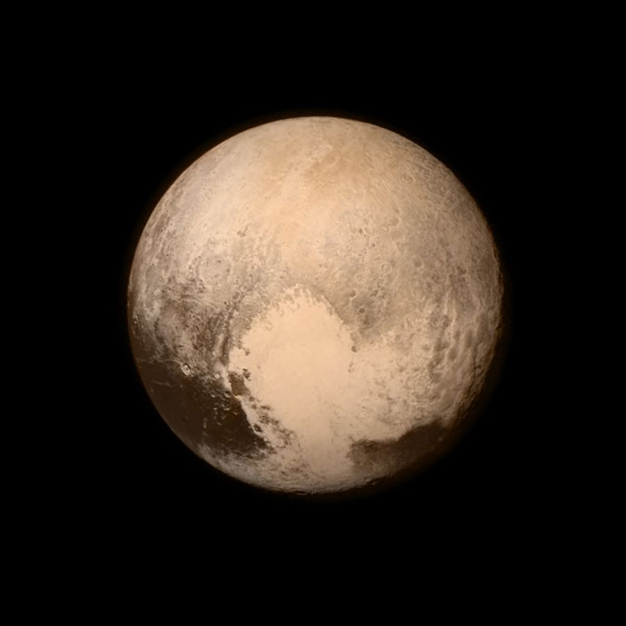 Pluto - New Horizons - 4 Image Composite LORRI